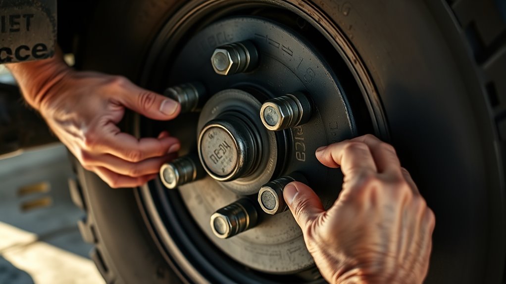 check wheel bearings and lug nuts