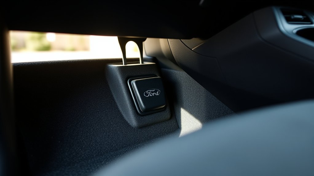 ford escape hood release lever location