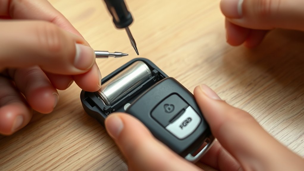 ford key fob battery replacement steps