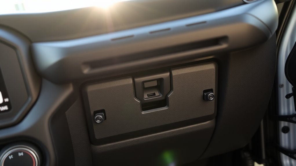glove box filter housing access