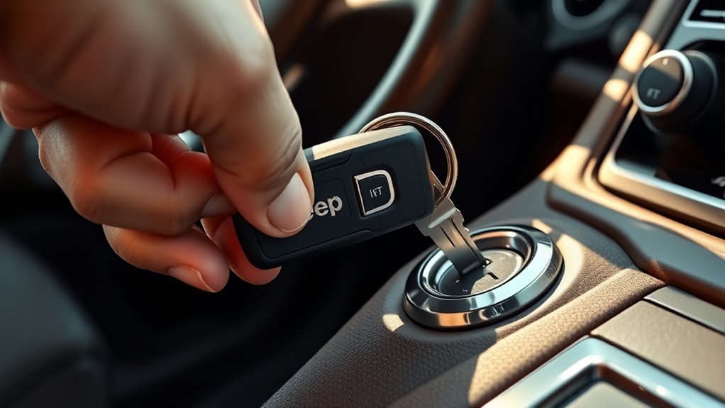 insert key turn start release