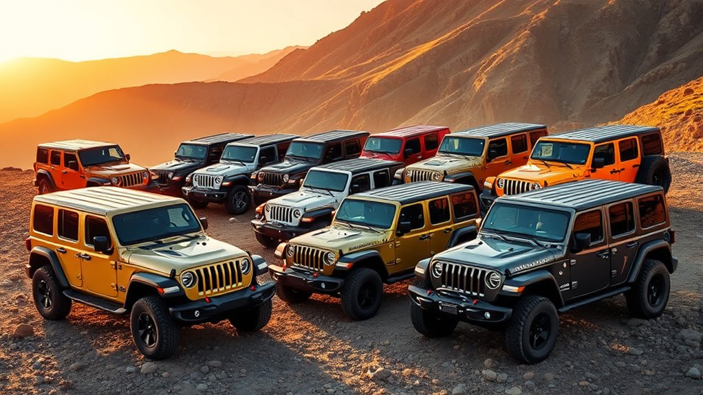 jeep wrangler trims body styles editions