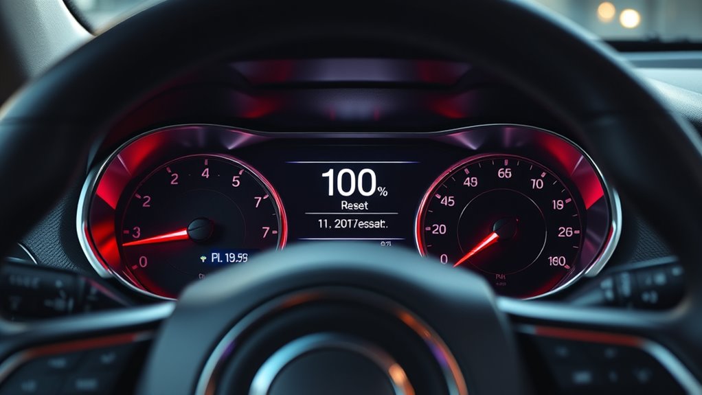 oil life reads 100 after reset