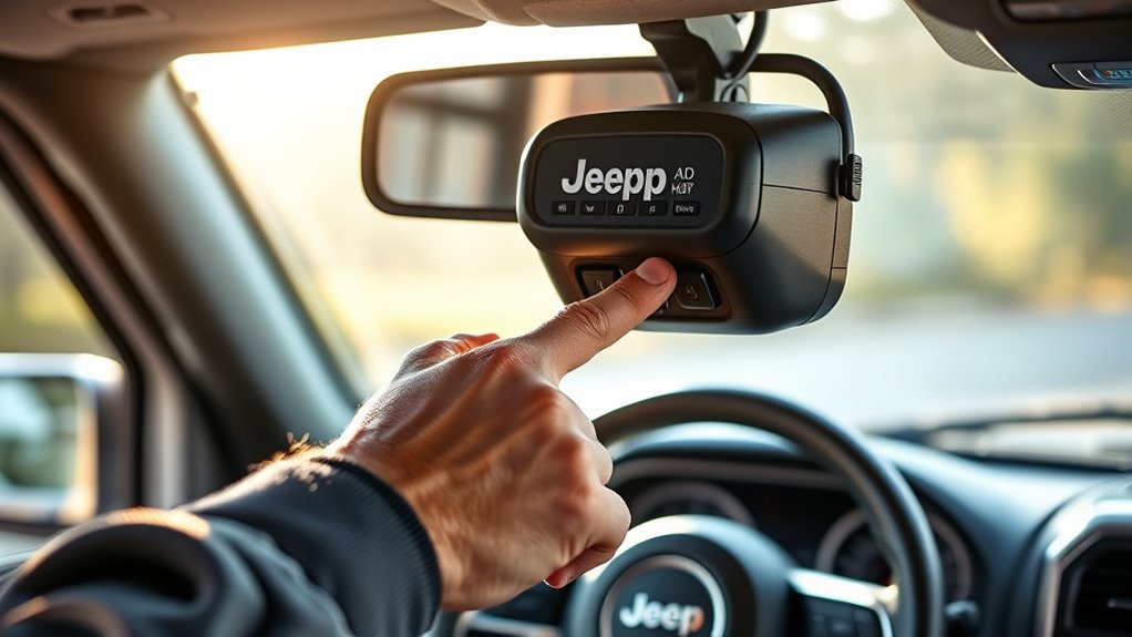 program jeep garage door setup safely