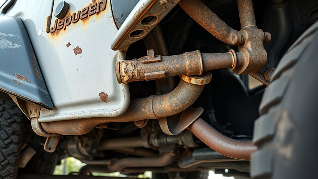 rusty frame worn suspension issues